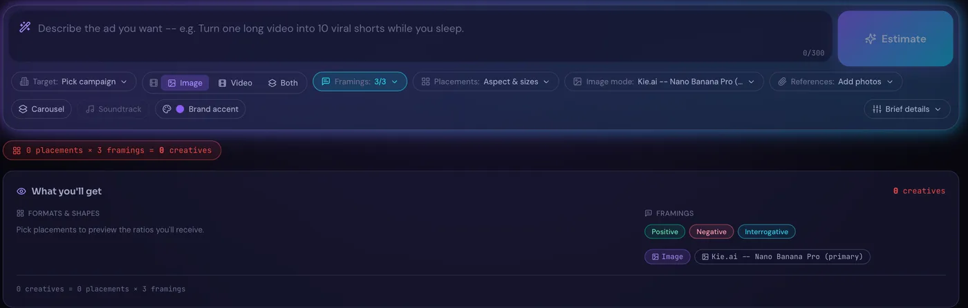 Add the client: AdsForge screen