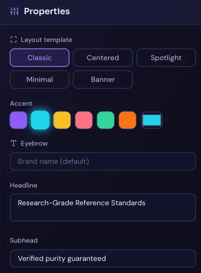 Write the brief: AdsForge screen